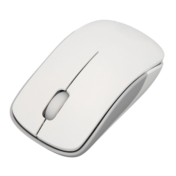 Trådlös 2,4 GHz Mini Mus Tyst Ergonomisk Bekväm Handkänsla Bärbar Mus för Arbetshem Vit