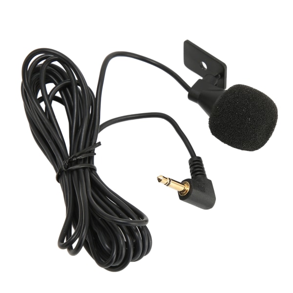 3,5 mm:n ulkoinen mikrofoni Plug and Play -tarkka tiedonsiirtoautomikrofoni U-muotoisella pidikkeellä ++