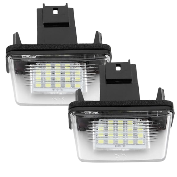2 stk 18 LED Venstre Høyre Bil Nummerplate Lys Lampe for Citroen C3 2002‑2009