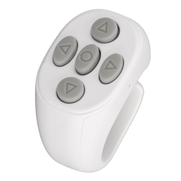 Bluetooth-fjernkontroll Multifunksjonsringdesign Trådløs telefon Selfie-utløser for Home White 0.0
