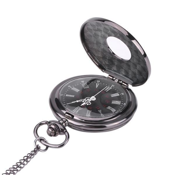Klassinen kvartsi-analoginen metalliseos taskukellon watch riipus ketjulla+