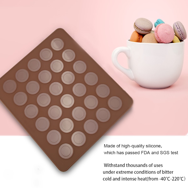 Macaron Bageplade - Non-Stick Silikonmåtte til Perfekt Bagværk og Cookies