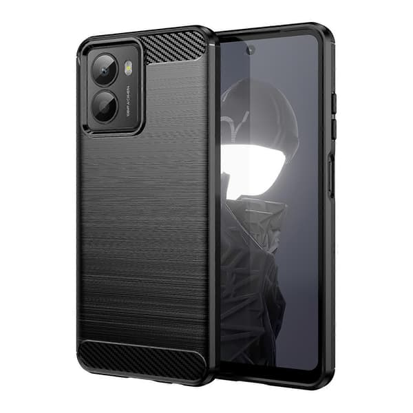 TPU-etui med børstet tekstur Sort Black For HMD Fusion