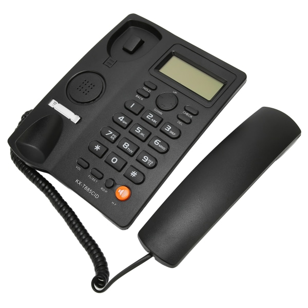 Kablet telefon med oppringer-ID Hurtigoppringing Mute-funksjon Desktop Fasttelefon Håndfri telefon Fasttelefon for Hotel Black ++