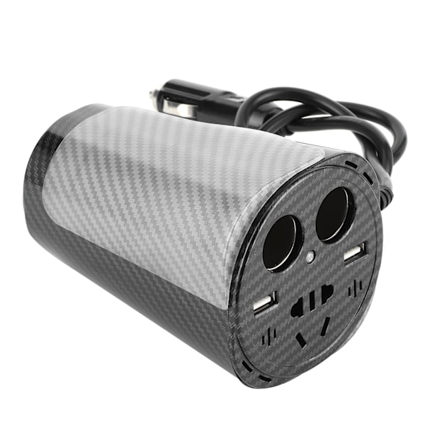 Bil-inverter 12V til 220V LED Power Converter Cup Kulfibertype Modificeret sinusbølge autoplader med 220V/10A stik