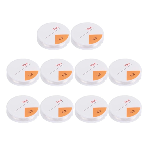 Krystall Elastisk Linje Transparent Perletråd for Smykkeproduksjon (0,8 mm * 8 m)