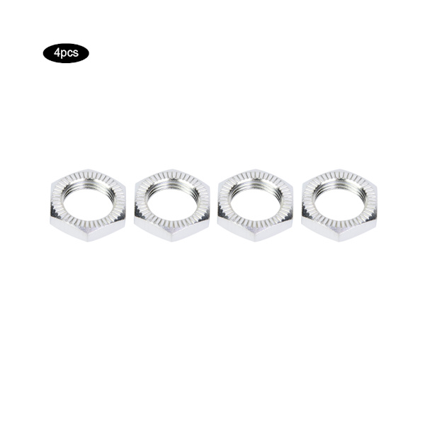 Alumiiniseos M12 Pyöränmutterit 17mm Avaimelle 1/8 RC-Auton Tarvikkeeksi (Hopea)