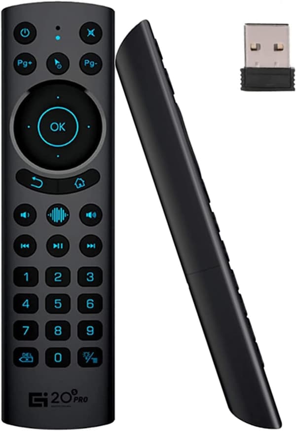 Universal Bluetooth Air Mouse Fjärrkontroll, Förbättrad för Android TV Box, Smart TV, Mini PC (G20S Pro) - 2.4G USB 5.0 IR Belyst