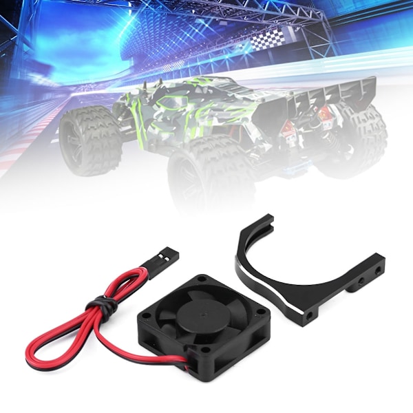 RC-biltillbehör Motorvärmeavledning Kyllfläkt (30 * 30 * 10mm med svart motorfäste)