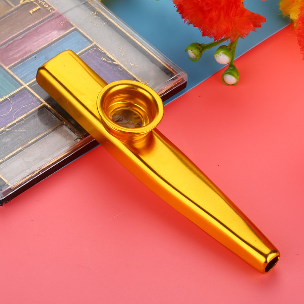 TIMH slitesterk metall Kazoo fløyte munn musikkinstrument tilbehør (gull)