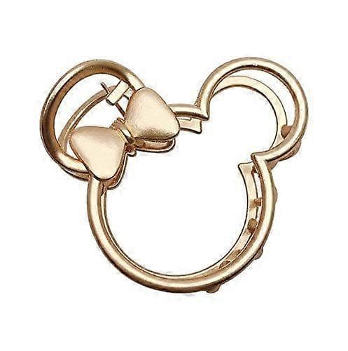 Stora metallhårspännen (2-pack), Mouse Lady tjockt hårspänne, ihålig