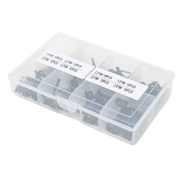 80 stk Fiske Stang Del Spiss Topper Guider Ring Kit Set i Keramikk og Rustfritt Stål