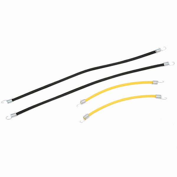 4pcs Black Yellow Stretchable Luggage Rack Rope Decorative RC Accessories Universal