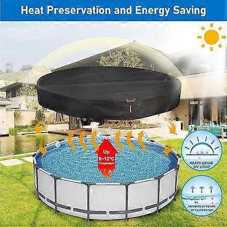Slitstarkt 4,5 meter runt vinterpoolskydd Kompatibel med ovanmarkspooler - Robust, UV-skyddande, vindtät design