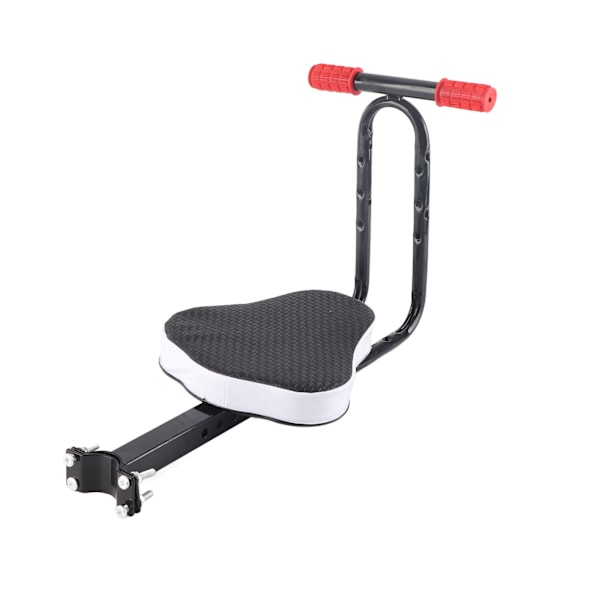Stabil och säker barncykelsits frammonterad - 60 kg bärighet, perfekt för mountainbikes, med fotstöd, handräcken och skyddsstång