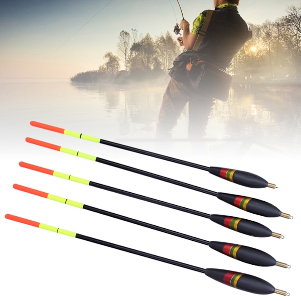 5 stk Holdbare Balsatræ Fiskeflydere Bobber Multifunktionelle Fiskefoder Agner Tilbehørspakke ( )
