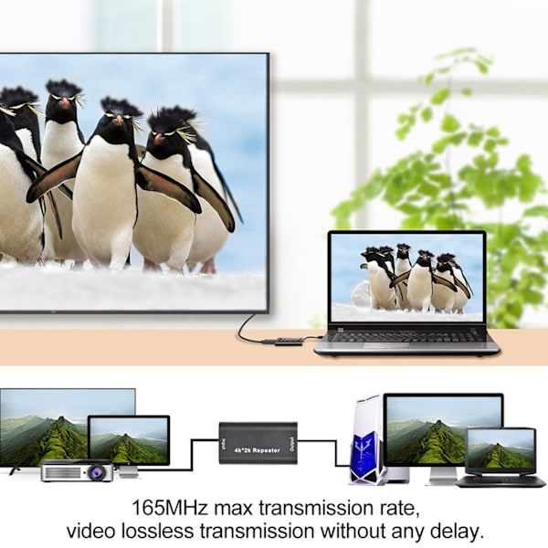 4K*2K HDTV-signalförstärkare 40M Repeater Adapter Hona till Hona