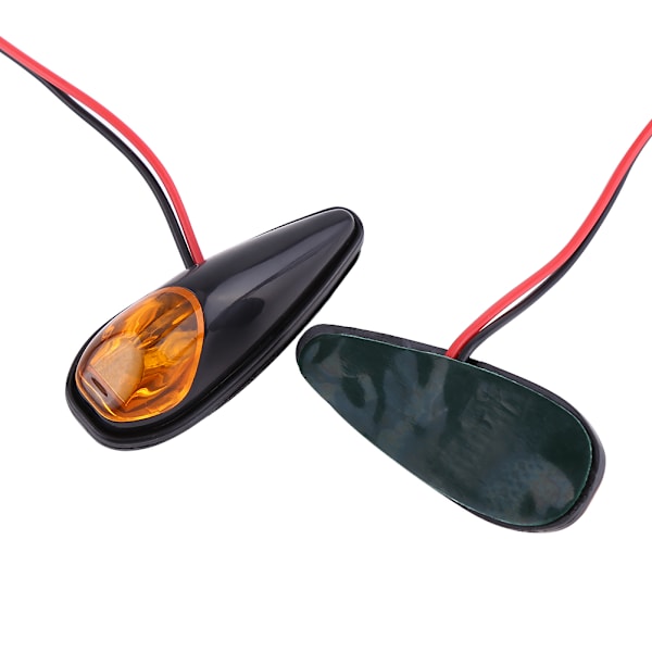 2 st LED-blinkers för motorcykel, infällda, blinkande lampa, bärnstensfärgade