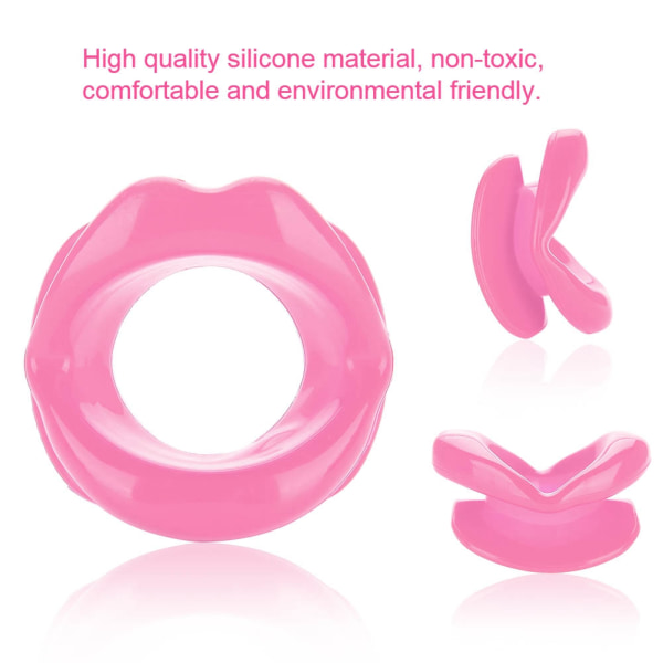 Silikone Face Lifting Lip Exerciser Mund Muskelstrammer Stramning Anti-rynkeværktøj Pink++/