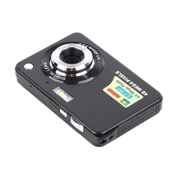 4K digitalkamera med 2,7 tommers LCD innebygd fylllys 48MP 8x Zoom Anti Shake Pocket Camera for fotografering Vlogging /
