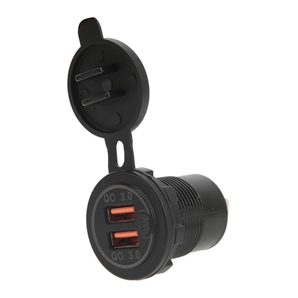 Bil Dobbelt USB-porte Oplader QC3.0 Rødt lys med kontakt Universal til mobiltelefoner Tablets GPS