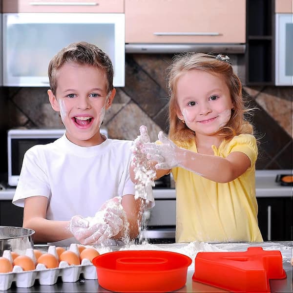 Nummer 40 kageforme 3D store silikone nummer 40 bageforme non-stick 40-års kageform Kompatibel med fødselsdag
