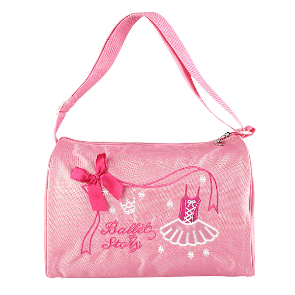 Barneballet-svømmebag - Rosa brodert tote