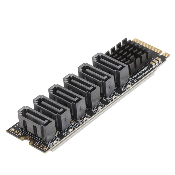 M.2 til SATA3.0 adapterkort 6 Gbps højhastigheds ASM1166 M.2 PCIE til SATA udvidelseskort med smart indikator ++