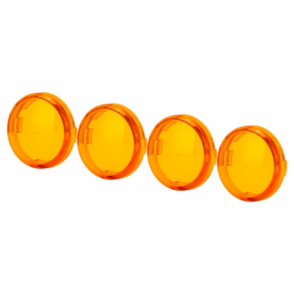 4 stk 6 cm/2,36 tommer Motorsykkel Blinklys Lys Linsebeskyttelse ABS Universal Motorsykkel Tilbehør Gul