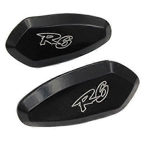 Sorte motorcykelspejlsbundplader kompatible med Yamaha YZF-R6 1999-2007