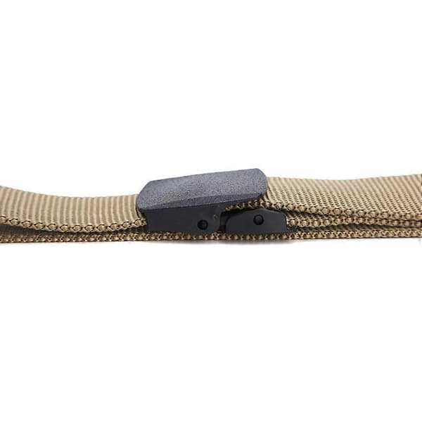 Utomhus Taktisk Herr Midjebälte Nylon Canvasrem Midjeband Med Plastspänne khaki 120cm