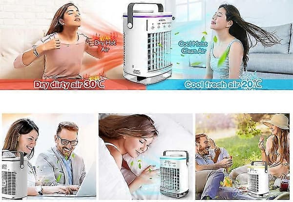 Mini Airconditioner Luftkøler Ventilator Vandkøleventilator Aircondition Til Rum Kontor Mobil Bærbar Aircondition Til Biler