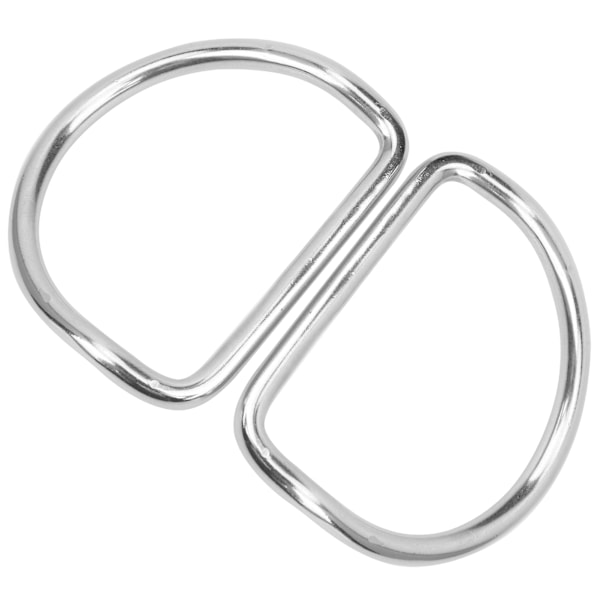 2 stk Dykke D-ringer Bøyde for 5,08 cm/2,0 tommer Webbing Vektbånd Rustfritt Stål Utendørs Aktiviteter Tilbehør