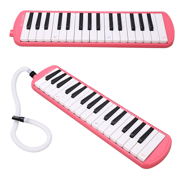 Munnspill Melodica Instrument med 32 Taster for Begynnere Musikkutdanning Instrument Rosa