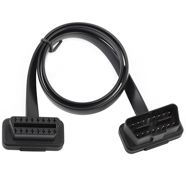 Bil Auto 16-polig Han till Hona OBD2 Förlängningskabel Diagnostisk Adapter 60cm/24 tum Längd