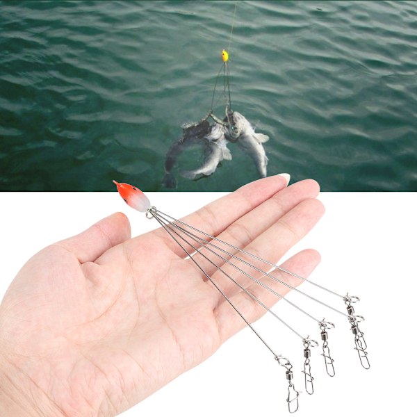 5 Arms Alabama Parasol Jig Head Fiskegrej Agns Fiske Lokker Med Snap Swivels (1#)