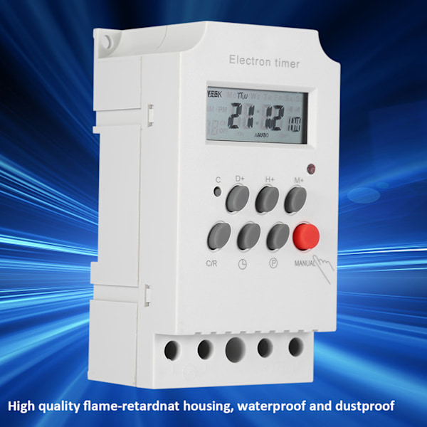 KG316T-II 30A Digital Timer Switch Programmerbar Elektronisk Tidskontrollbrytare (AC 110V)