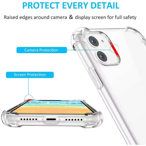 【BEMS】Compatible with iPhone 12 - Extra Shockproof Transparent Case