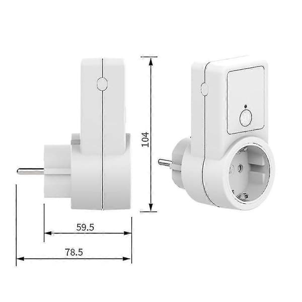 1-5x Trådløs Smart Fjernkontroll Strømbryter Uttak Stikkontakt EU-plugg 1 stk 1PC 1PC Remote power socket