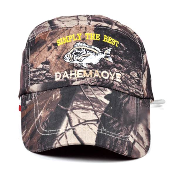 Bærbar Solhat Justerbar Broderet Camouflage Baseballkasket
