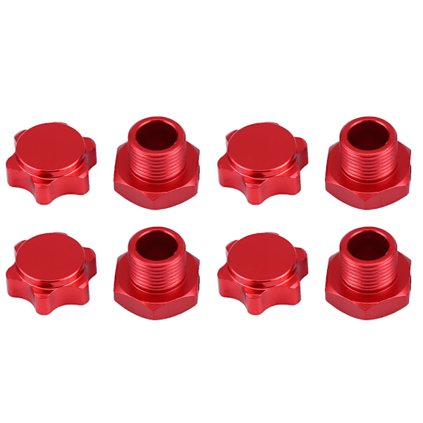 17mm Pyörän Hex-napojen sovittimen mutterit pölynkestävällä suojalla HSP HOBAO TEAM C 1/8 RC-autolle (Punainen)