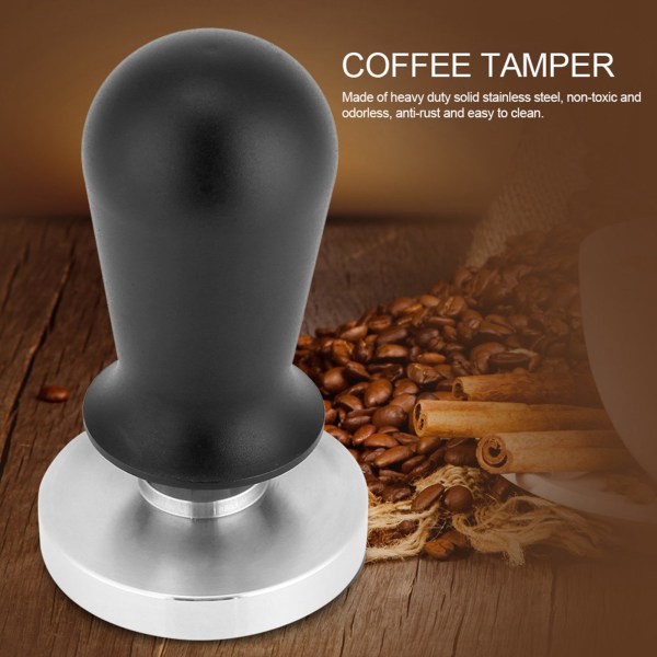 58mm/51mm ruostumattomasta teräksestä valmistettu kahvipuristin tasapohjainen espressopapujen puristintyökalu 58mm /