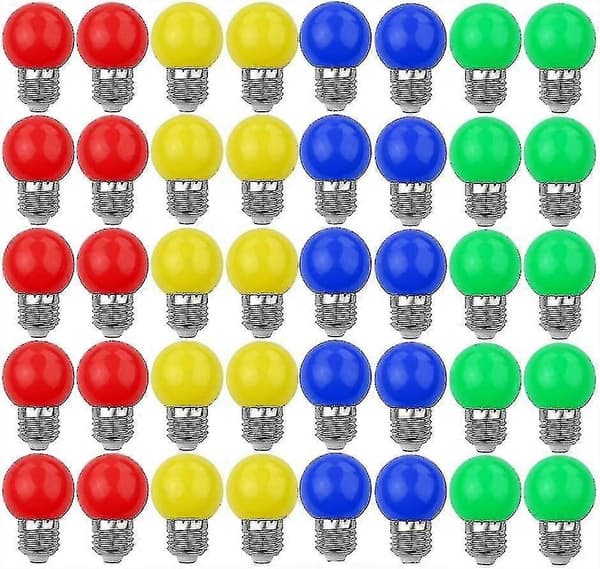 40x värilliset E27 LED-lamput 240 lumenia sisäkäyttöön