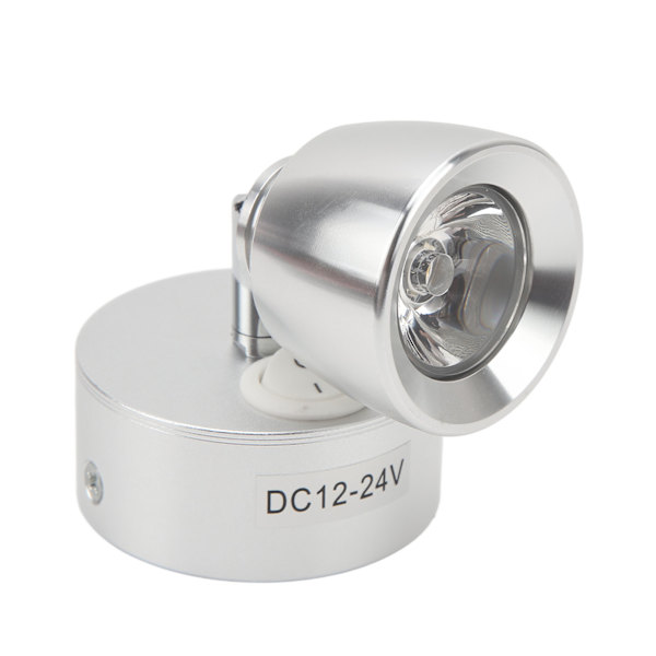 Læselampe DC12V til 24V Høj Lysstyrke Varmt Hvidt Lys LED RV Sengelampe til Lastbiler Campere Trailere Skibe Yachts Sølv