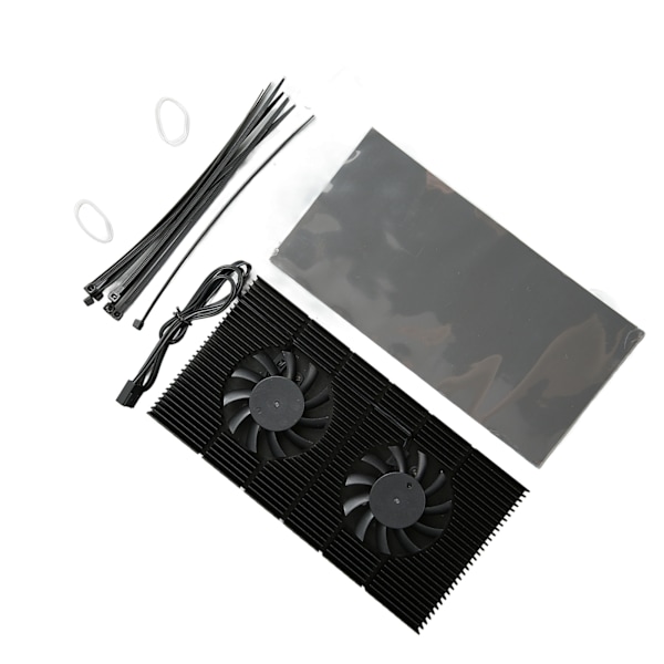 GPU Bakplåtskylare Aluminiumlegering Snabb Kylfläns 4 Pin Bakplans Minneskylare för RTX3090 3080 3070