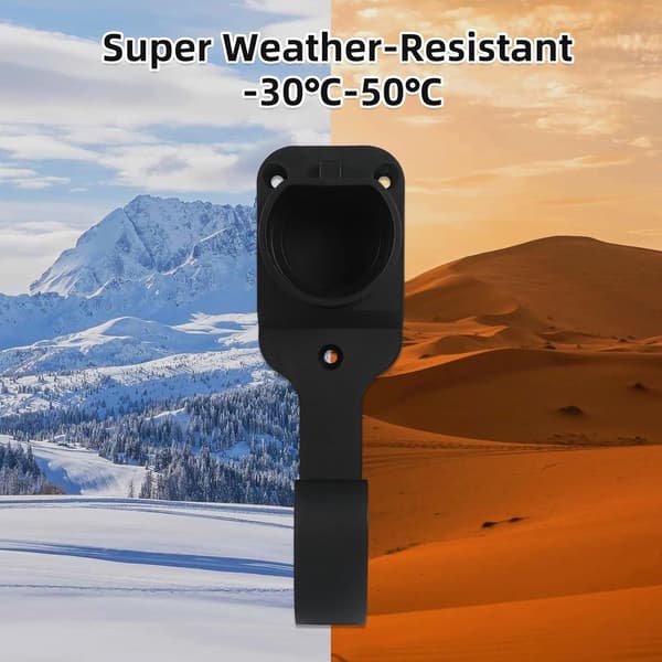 【BEMS】Wall Mounted Charging Cable Hook, Charging Cabinet Compatible with Garage, Black with Screws