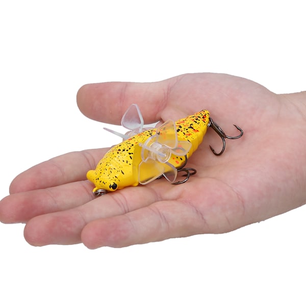 Hardt Fiskeagn Bionic Cicada Form Fiskebete med Roterende Propeller Treblekrok 7.5cmY238-8