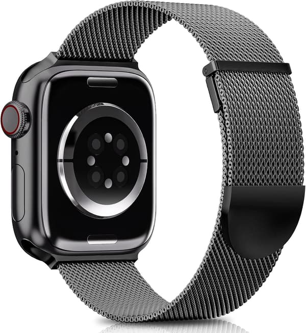 Sorte armbånd kompatible med Apple Watch-rem 42/44/45 mm til kvinder