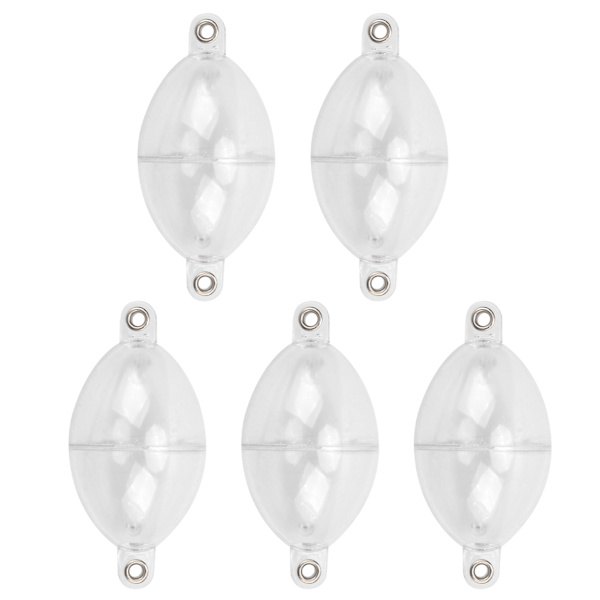 5 stk Fiskebobler Hav Grov Overflate Kontroller Fiske Flyte Ball Fiskeutstyr Transparent Hvit