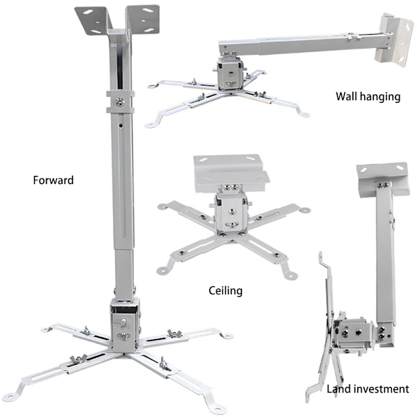Projectorfeste Universal Justerbar Tak- og Veggfeste Projector Forlengende Armer Monteringsbrakett for Hjem og Kontor Projector